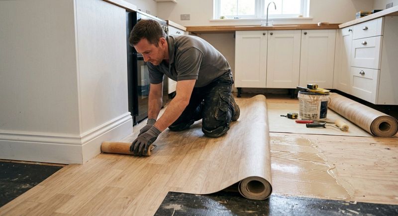 Sheet Linoleum Installation in Palo Alto, CA